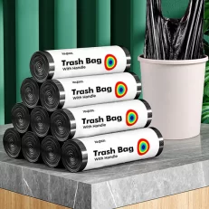 Joybos® Black Bin Bags for Bathroom with Handles 20L F62