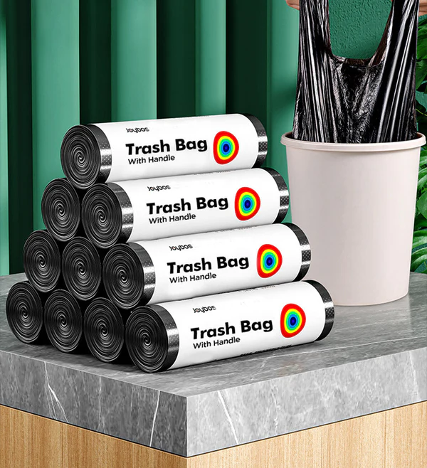Joybos® Black Bin Bags for Bathroom with Handles 20L F62 1 Joybos® Black Bin Bags for Bathroom with Handles 20L F62