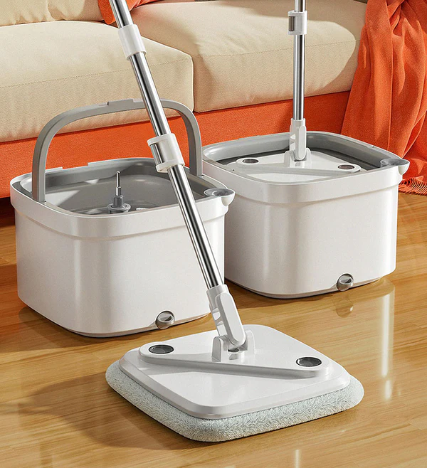 Joybos® Easy Washing Square Spin Mop & Bucket System With 4 Refills-US ONLY 1 Joybos® Easy Washing Square Spin Mop & Bucket System With 4 Refills-US ONLY