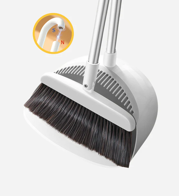 Joybos® Household Magnetic Suction U-shaped Broom Dustpan Set 2