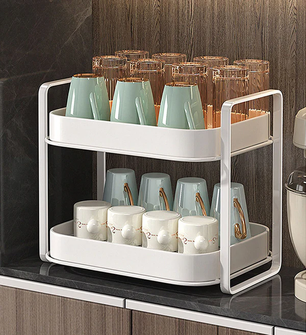 Joybos®2-Tier Cups Rack with Drain Tray 1