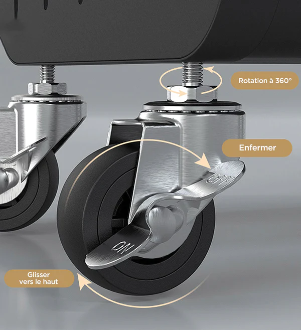 Joybos® 5 Tier Metal Stackable Storage Cart with Wheels 5 Joybos® 5 Tier Metal Stackable Storage Cart with Wheels - Image 5