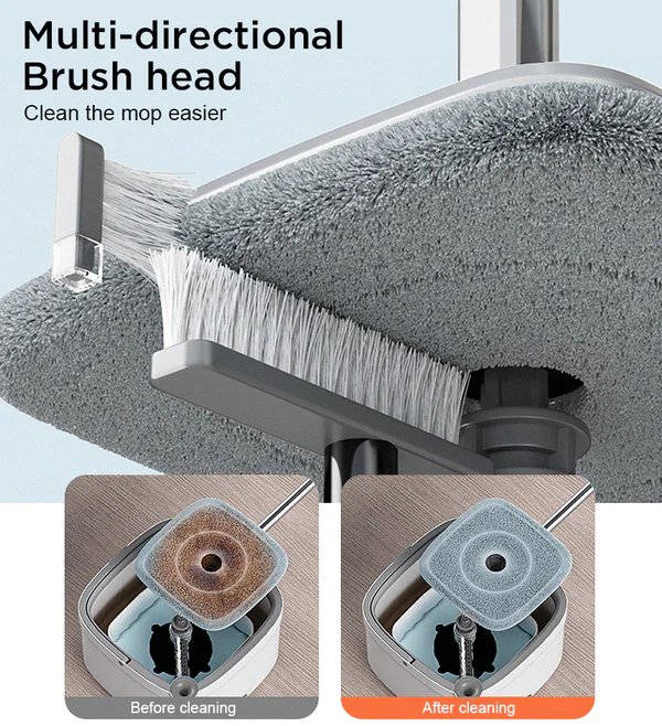 Joybos® Easy Washing Square Spin Mop & Bucket System With 4 Refills-US ONLY 4 Joybos® Easy Washing Square Spin Mop & Bucket System With 4 Refills-US ONLY - Image 4