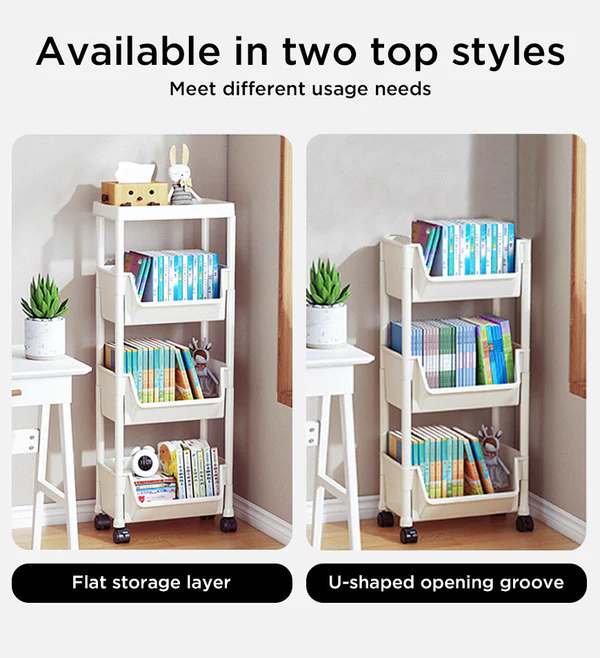 Joybos® 3-Tier Storage Shelf Rack With Brake 5 Joybos® 3-Tier Storage Shelf Rack With Brake - Image 5