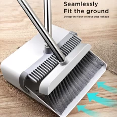 Joybos® Standing Dustpan and Broom for Indoor Lobby Office Kitchen Sweeping