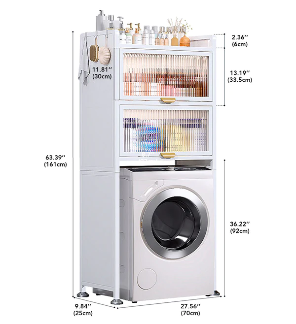 Joybos® 3-Layer Metal Storage Cabinet for Bathroom Laundry 5 Joybos® 3-Layer Metal Storage Cabinet for Bathroom Laundry - Image 5