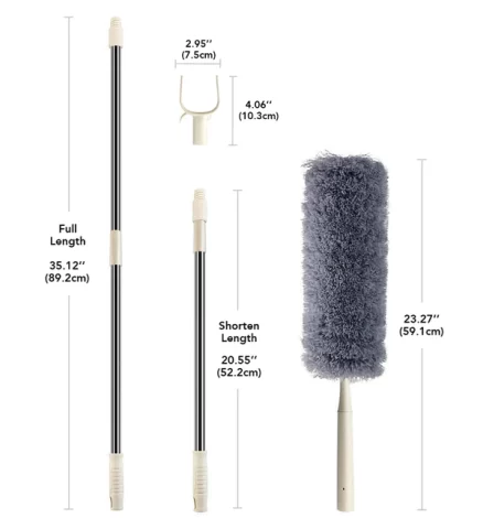 Joybos® Microfiber Duster with Extension Pole and Drying Rack 10