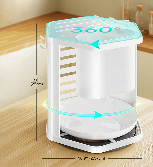 Joybos® 360° Rotating Multifunctional Knife Block Countertop With Drain Tray F52 10 Joybos® 360° Rotating Multifunctional Knife Block Countertop With Drain Tray F52 - Image 10