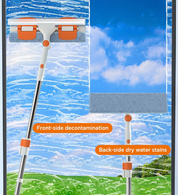 Joybos® Microfiber Telescopic Rod Glass Window Cleaning Wiper With Fork T7 9 Joybos® Microfiber Telescopic Rod Glass Window Cleaning Wiper With Fork T7 - Image 9