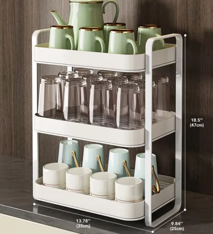 Joybos®2-Tier Cups Rack with Drain Tray 10