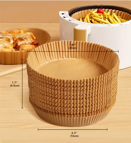 Joybos® 7.9 inch Non-Stick Air Fryer Liners Disposable Paper Round F10 2