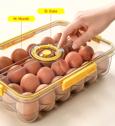 Joybos® Smart Eggs Container for Refrigerator with Date Reminder 9