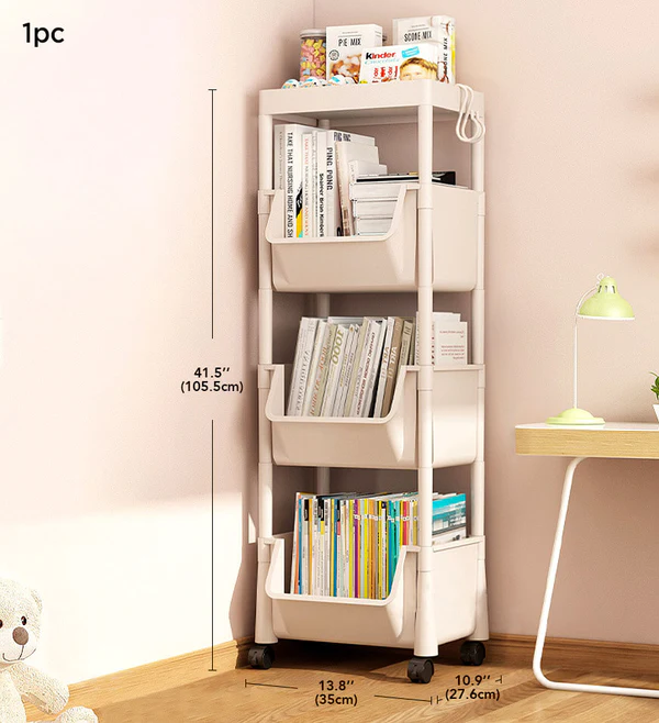 Joybos® 3-Tier Storage Shelf Rack With Brake 14 Joybos® 3-Tier Storage Shelf Rack With Brake - Image 14