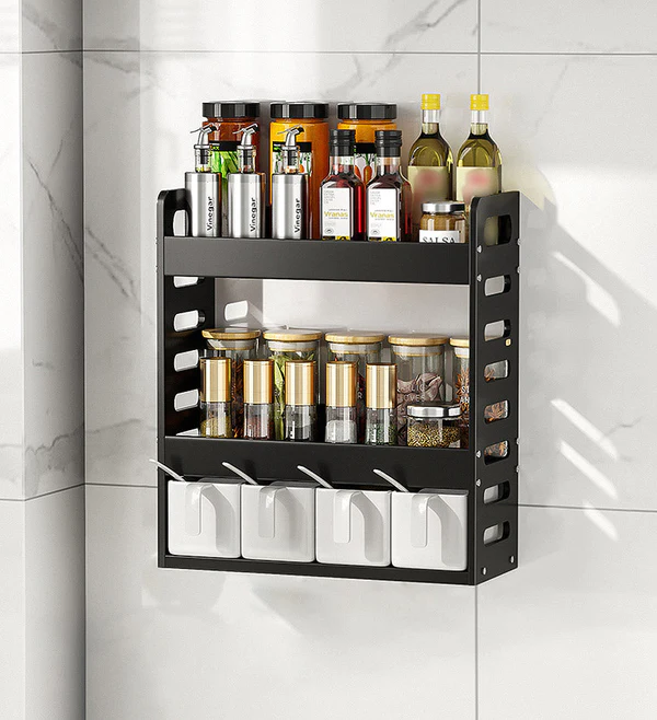 Joybos® 3 Tier Carbon Steel Spice Rack T8 8 Joybos® 3 Tier Carbon Steel Spice Rack T8 - Image 8