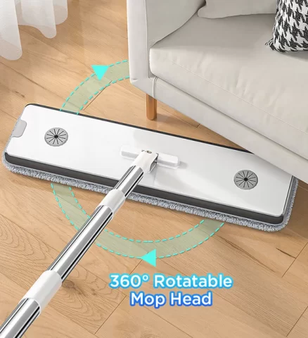 Joybos®Flat Floor Mop and Bucket Set with Aluminum Handle 16