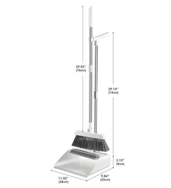 Joybos® Standing Dustpan and Broom for Indoor Lobby Office Kitchen Sweeping 8 Joybos® Standing Dustpan and Broom for Indoor Lobby Office Kitchen Sweeping - Image 8