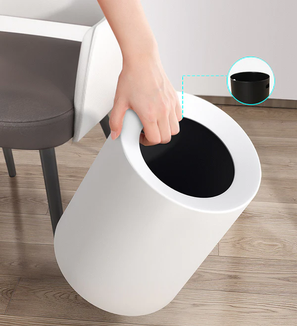 Joybos® 2.64Gal Modern Round Open Top Trash Bin with Removable Plastic Bin F72 9 Joybos® 2.64Gal Modern Round Open Top Trash Bin with Removable Plastic Bin F72 - Image 9