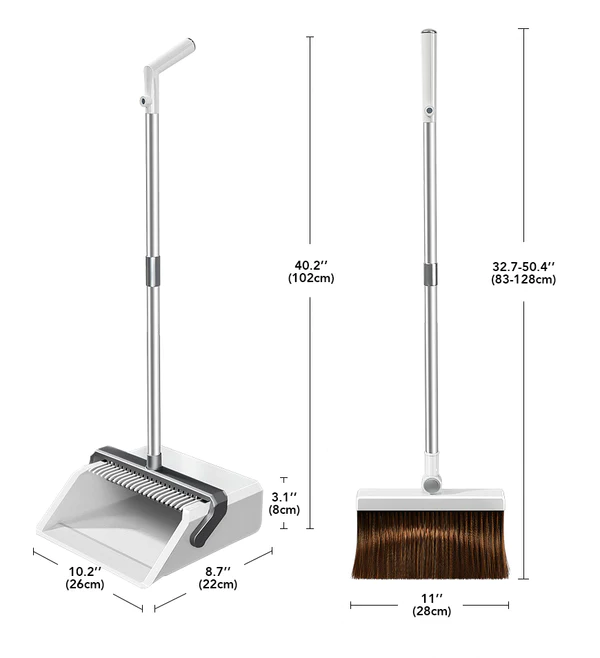 Joybos® White Home Cleaning Kit Broom with Adjustable Handle 12 Joybos® White Home Cleaning Kit Broom with Adjustable Handle - Image 12