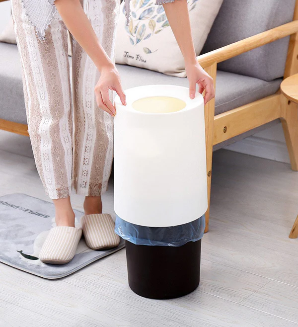 Joybos® 2.64Gal Modern Round Open Top Trash Bin with Removable Plastic Bin F72 10 Joybos® 2.64Gal Modern Round Open Top Trash Bin with Removable Plastic Bin F72 - Image 10