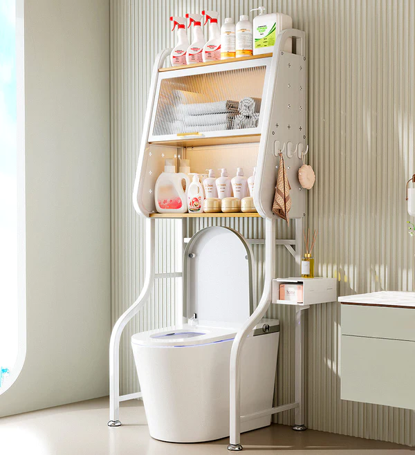 Joybos® 3-Tier Bathroom Metal Organizer Shelf Over Toilet With Doors 3 Joybos® 3-Tier Bathroom Metal Organizer Shelf Over Toilet With Doors - Image 3