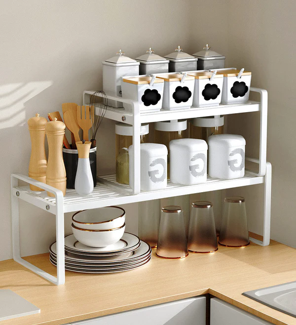 Joybos® Expandable Countertop Organizer in Steel with Rust Resistant For Kitchen Pantry F46 1