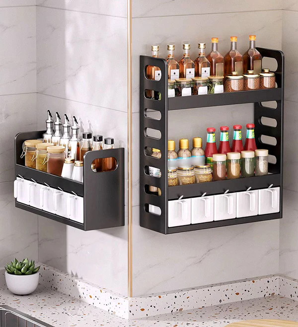 Joybos® 3 Tier Carbon Steel Spice Rack T8 2 Joybos® 3 Tier Carbon Steel Spice Rack T8 - Image 2