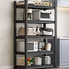 Joybos® 5-Layer Heavy-duty Metal Shelves Black F34