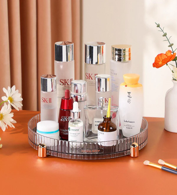 Joybos® Transparent Light Luxury Rotating Storage Tray 1 Joybos® Transparent Light Luxury Rotating Storage Tray