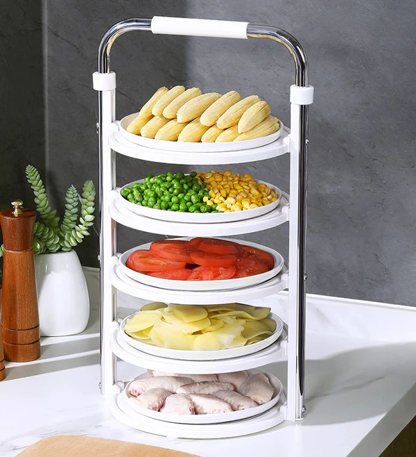 Joybos® 5 Tier Vegetable Storage Tray Plate Rack for Kitchen Counter F76 1