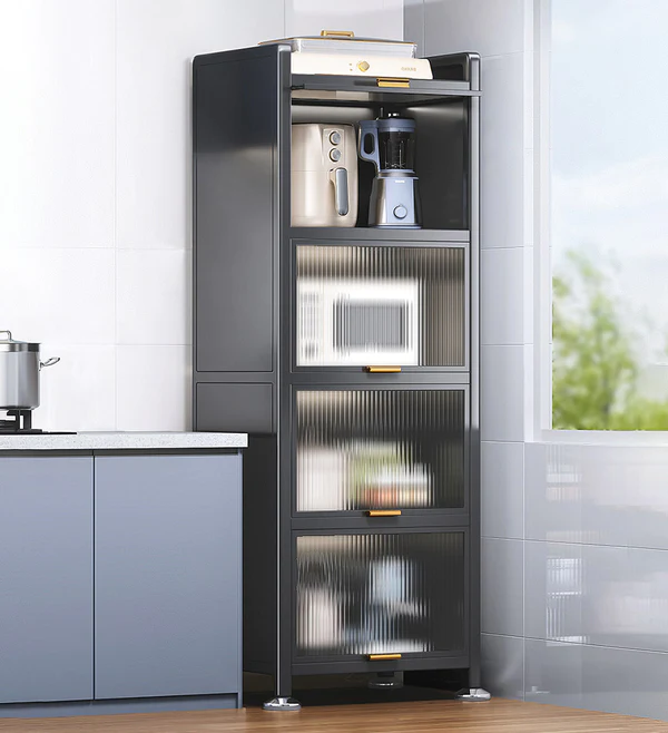 Joybos® 5 Tiers Narrow Multifunction Dustproof Metal Kitchen Storage Cabinet F85 2