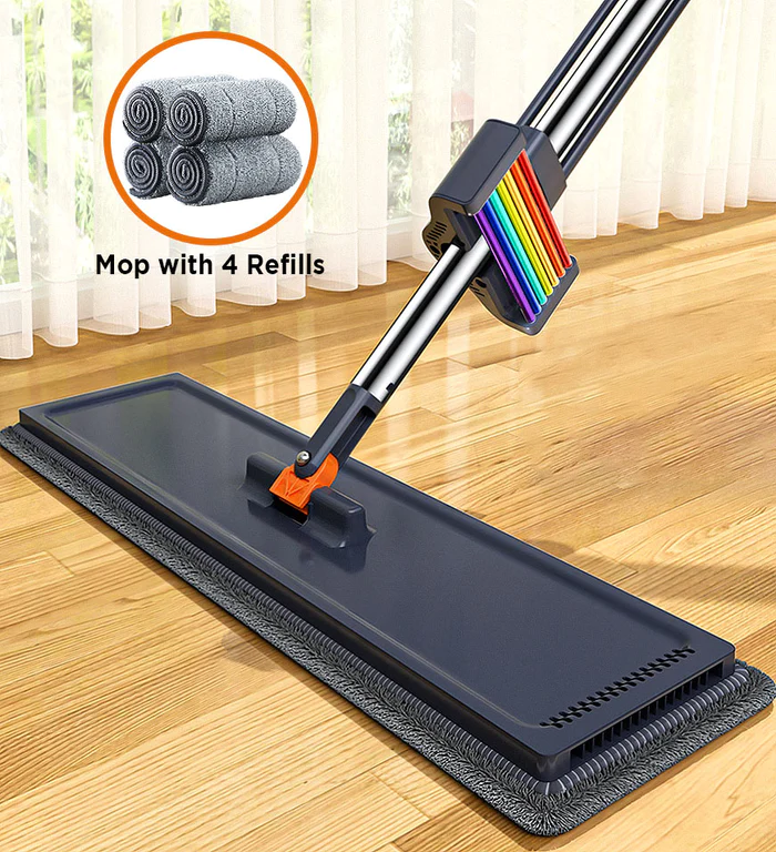 Joybos® 50CM Household Flat Mop With 4 Refills Z4 2 Joybos® 50CM Household Flat Mop With 4 Refills Z4 - Image 2