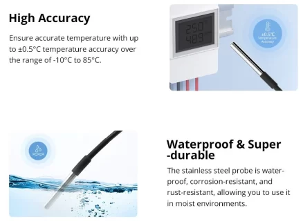 SONOFF Waterproof Temp Sensor for TH Series 4