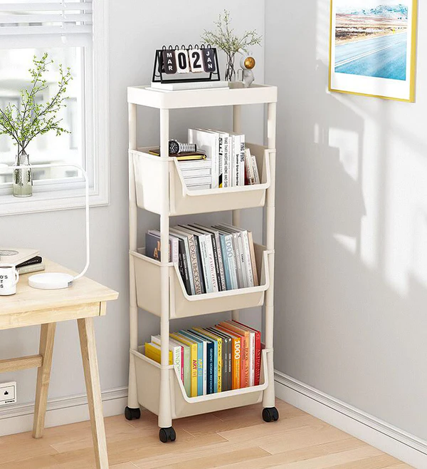 Joybos® 3-Tier Storage Shelf Rack With Brake 4 Joybos® 3-Tier Storage Shelf Rack With Brake - Image 4