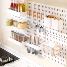 Joybos® Nailless Pegboard Organizer with Multiple Hanging Accessories F47