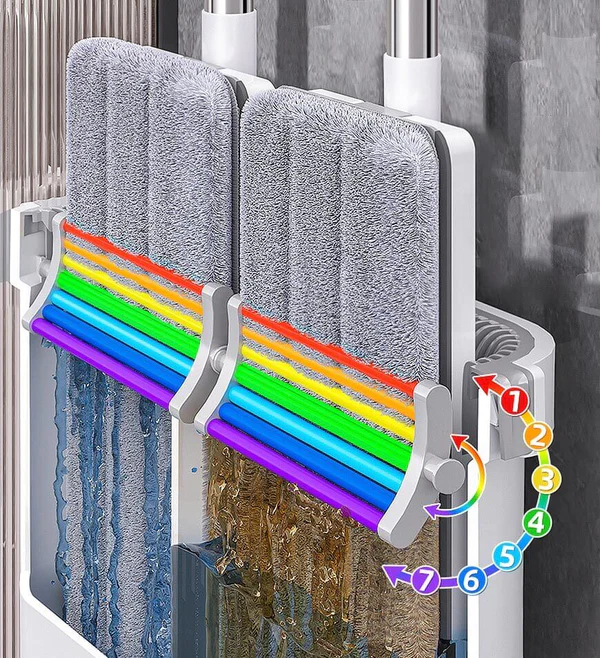 Joybos®Flat Floor Mop and Bucket Set with Aluminum Handle 4 Joybos®Flat Floor Mop and Bucket Set with Aluminum Handle - Image 4