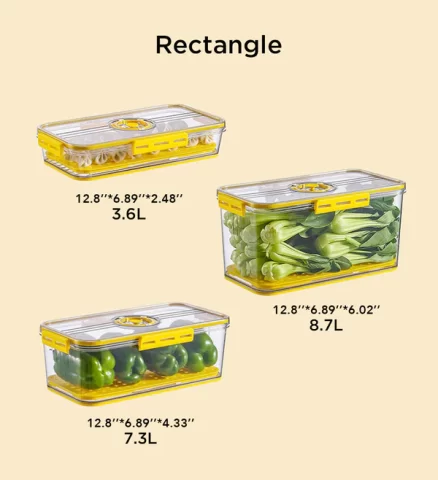 Joybos® Refrigerator Organizer Bins Superior Food Storage Container with Freshness Timer Lid 5