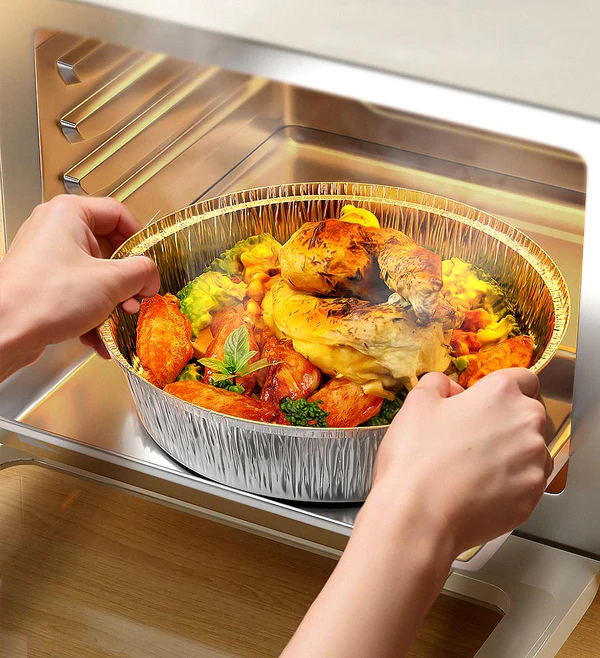 Joybos® Round Aluminum Air Fryer Trays F53 4 Joybos® Round Aluminum Air Fryer Trays F53 - Image 4