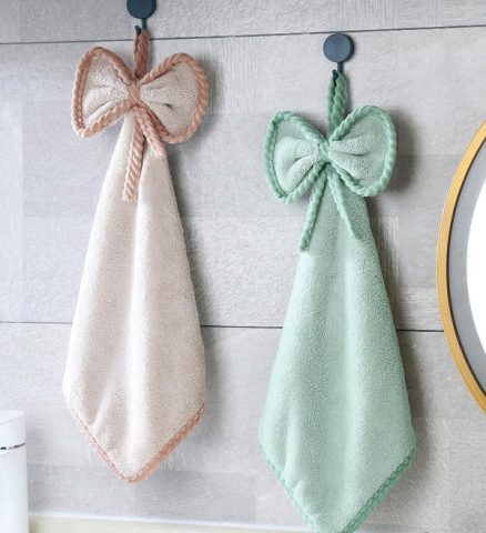 Joybos® Bow Hand Towels with Hanging Loop 4