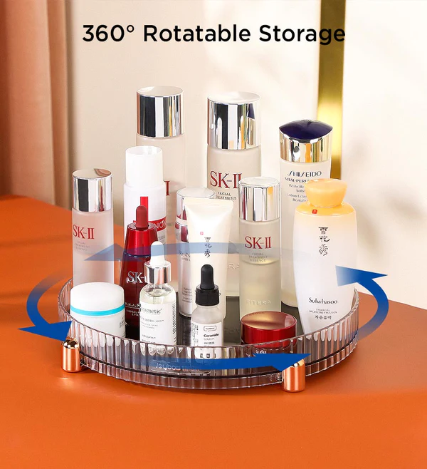 Joybos® Transparent Light Luxury Rotating Storage Tray 4 Joybos® Transparent Light Luxury Rotating Storage Tray - Image 4