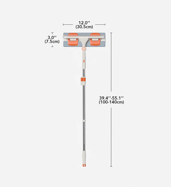 Joybos® Microfiber Telescopic Rod Glass Window Cleaning Wiper With Fork T7 4 Joybos® Microfiber Telescopic Rod Glass Window Cleaning Wiper With Fork T7 - Image 4