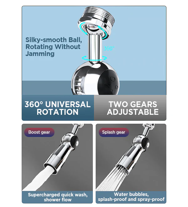 Joybos® Universal Splash Filter Faucet With Dual Function Water Flow Swivel F25 5 Joybos® Universal Splash Filter Faucet With Dual Function Water Flow Swivel F25 - Image 5