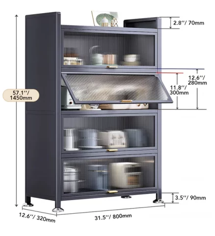 Joybos® 5-Tier Heavy Duty Metal Multifunctional Kitchen Cabinet Storage Racks F86 15
