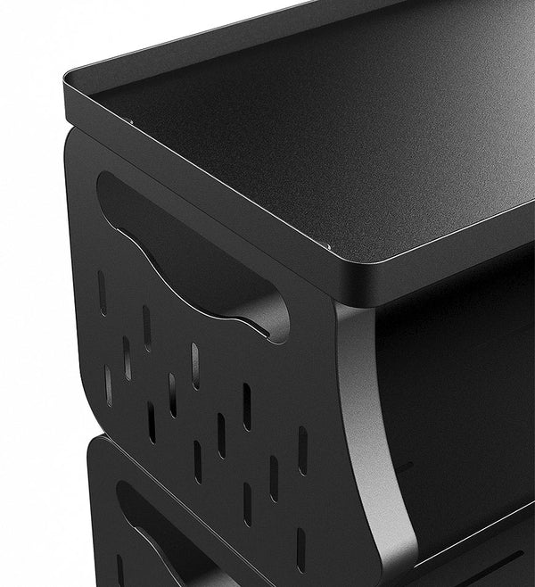 Joybos® 5 Tier Metal Stackable Storage Cart with Wheels 8 Joybos® 5 Tier Metal Stackable Storage Cart with Wheels - Image 8