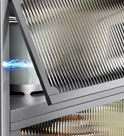 Joybos® 5 Tiers Narrow Multifunction Dustproof Metal Kitchen Storage Cabinet F85 6