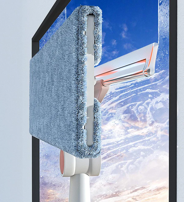 Joybos® Microfiber Telescopic Rod Glass Window Cleaning Wiper With Fork T7 5 Joybos® Microfiber Telescopic Rod Glass Window Cleaning Wiper With Fork T7 - Image 5