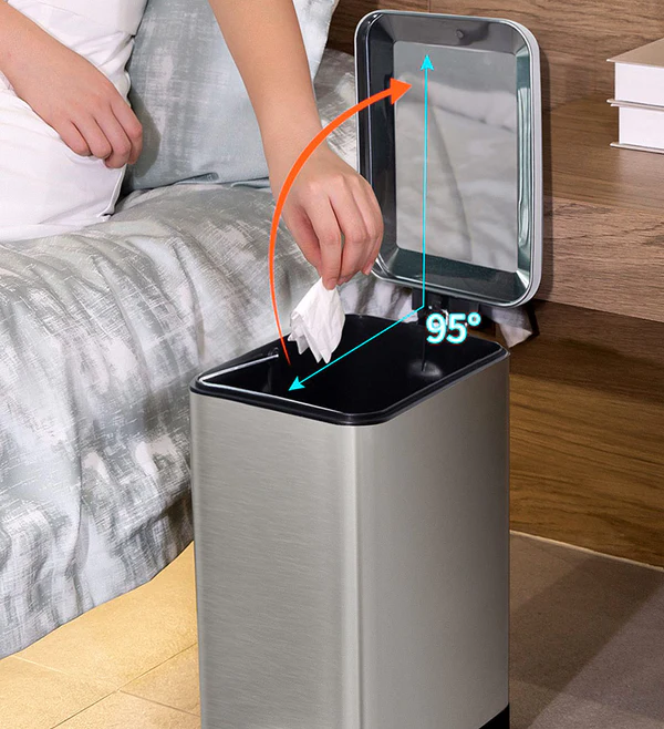 Joybos® 18 Liter/4.75 Gallon Stainless Steel Garbage Can with Lid 7 Joybos® 18 Liter/4.75 Gallon Stainless Steel Garbage Can with Lid - Image 7