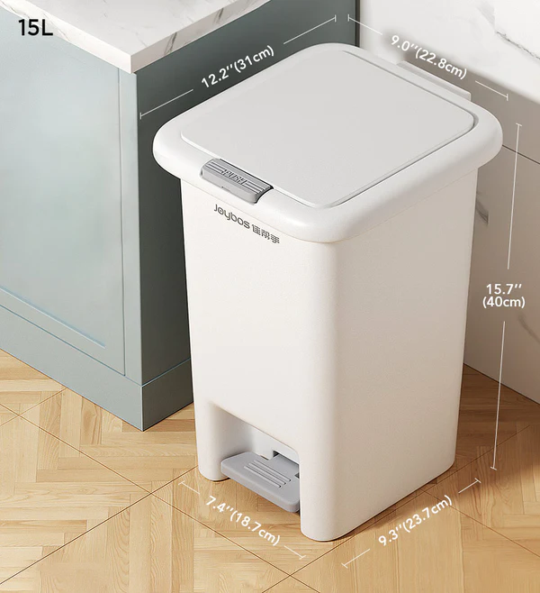 Joybos® Slim Step On Pedal Plastic Trash Can Kit F26 7 Joybos® Slim Step On Pedal Plastic Trash Can Kit F26 - Image 7