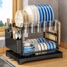 Joybos® Stainless Steel 2-Tier Dish Drying Rack for Kitchen Counter