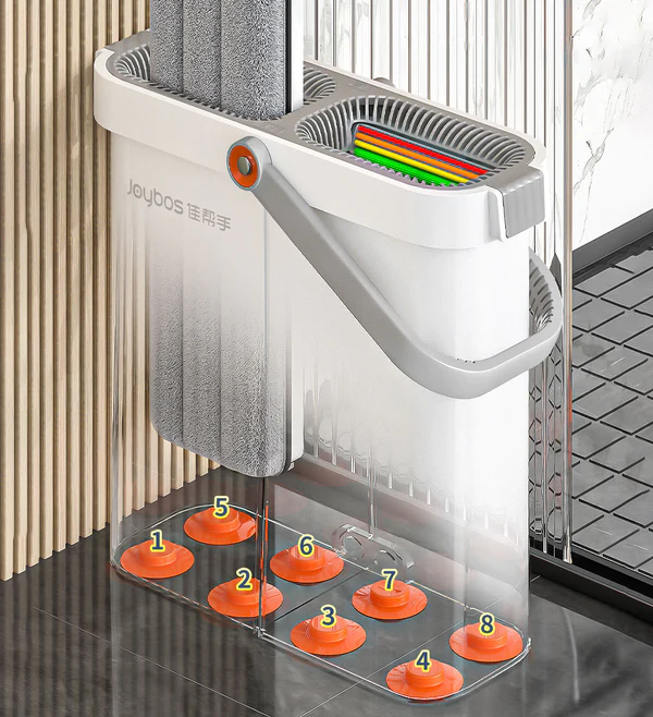 Joybos®Flat Floor Mop and Bucket Set with Aluminum Handle 9 Joybos®Flat Floor Mop and Bucket Set with Aluminum Handle - Image 9