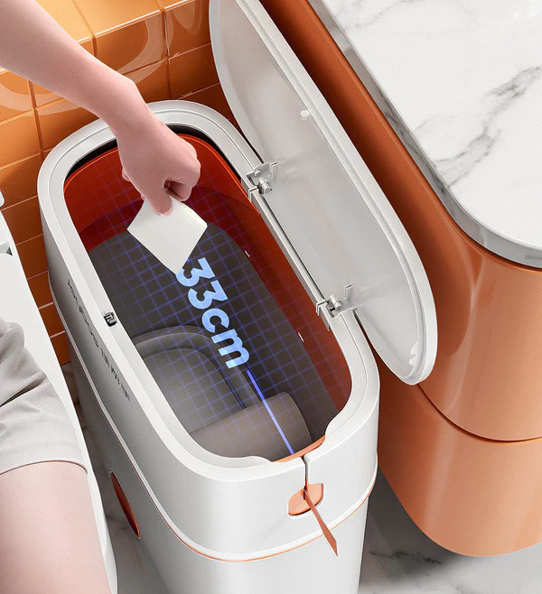 Joybos® 3.9 Gallon Automatic Pack Slim Trash Can with Lid 7 Joybos® 3.9 Gallon Automatic Pack Slim Trash Can with Lid - Image 7